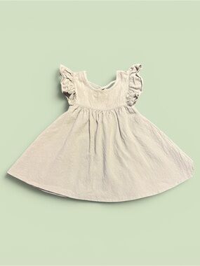 2T Girls Flutter Sleeve Summer Dress - Light Sage